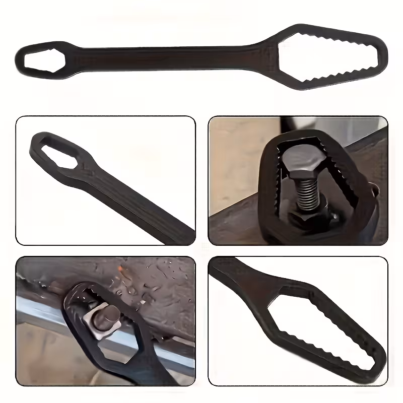 Dual-Head Adjustable Universal Wrench | Multi-Functional Hex Wrench for Car Maintenance and Home Upkeep, 3-17mm, Chrome Vanadium Steel